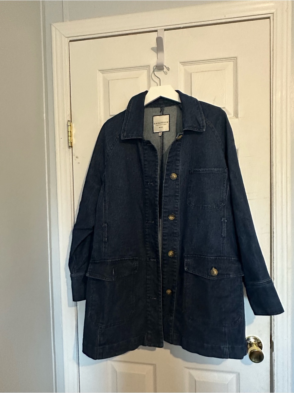 Bagatelle Collection New York Dark Wash Denim Jacket Women's Size XL